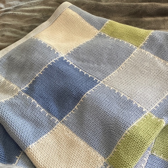 Pottery Barn Kids Patchwork Knit Blanket - Picture 1 of 4